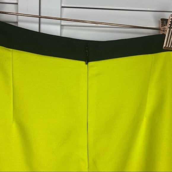 Worthington Neon Yellow and Black Color Block Print Skirt Size 6 - Picture 4 of 7